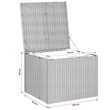 vidaXL Garden Storage Box Mix Beige 76.9 Gal Poly Rattan