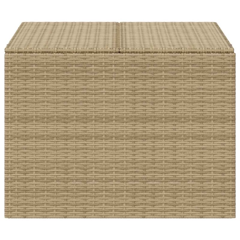 vidaXL Garden Storage Box Mix Beige 76.9 Gal Poly Rattan