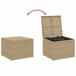 vidaXL Garden Storage Box Mix Beige 76.9 Gal Poly Rattan