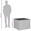 vidaXL Garden Storage Box Mix Beige 76.9 Gal Poly Rattan