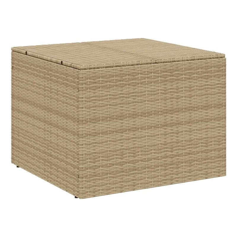 vidaXL Garden Storage Box Mix Beige 76.9 Gal Poly Rattan