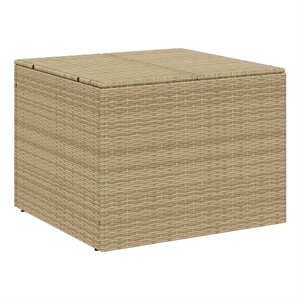 vidaXL Garden Storage Box Mix Beige 76.9 Gal Poly Rattan
