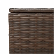 vidaXL Garden Storage Box with Wheels Brown 50.2 Gal Poly Rattan