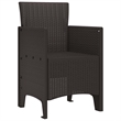 vidaXL Garden Chair 2 pcs Brown Polypropylene