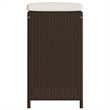 vidaXL Patio Bar Stools with Cushions 6 pcs Brown Poly Rattan