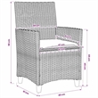 vidaXL Patio Chairs with Cushions 2 pcs Beige Poly Rattan&Solid Wood