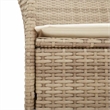 vidaXL Patio Chairs with Cushions 2 pcs Beige Poly Rattan&Solid Wood