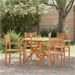 vidaXL Chair 4 pcs Brown Solid Teak Wood