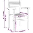 vidaXL Chair 4 pcs Brown Solid Teak Wood
