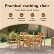 vidaXL Chair 4 pcs Brown Solid Teak Wood