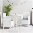 vidaXL Garden Chair 2 pcs White Polypropylene