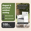 vidaXL Garden Chair 2 pcs White Polypropylene