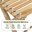 vidaXL Garden Chair 4 pcs Natural Bamboo