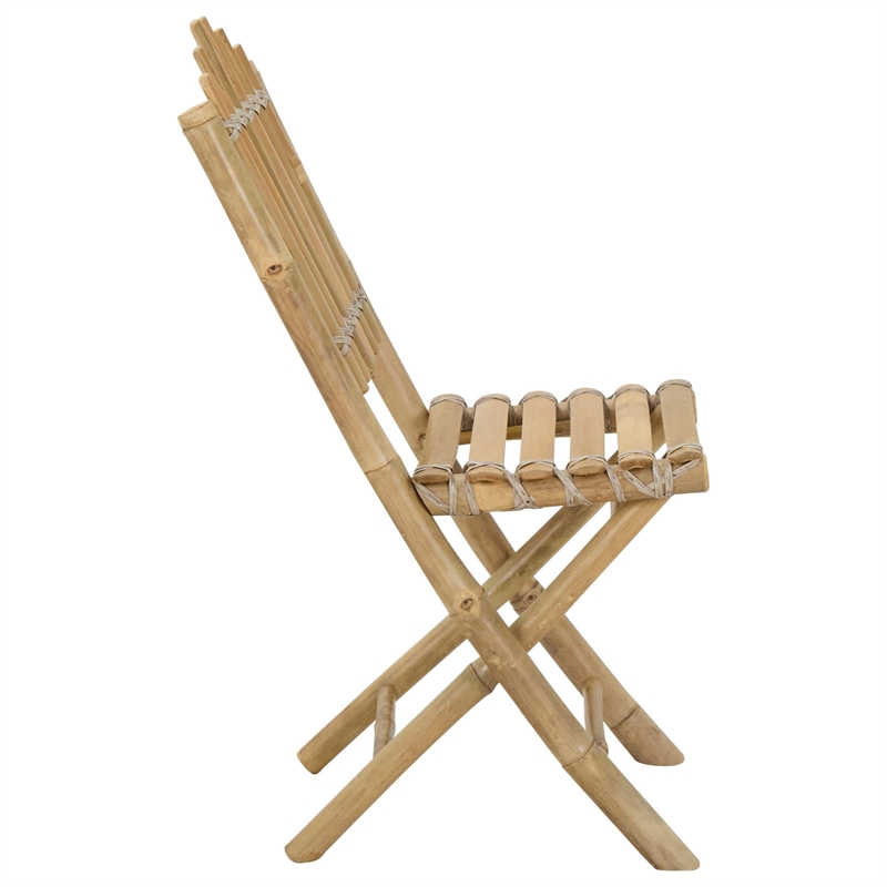 vidaXL Garden Chair 4 pcs Natural Bamboo