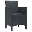 vidaXL Garden Chair 2 pcs Anthracite Polypropylene