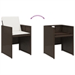 vidaXL Patio Chairs with Cushions 4 pcs Brown Poly Rattan