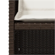 vidaXL Patio Chairs with Cushions 4 pcs Brown Poly Rattan