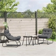 vidaXL Garden Furniture 2 pcs Black Powder-Coated Steel