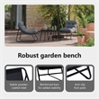 vidaXL Garden Furniture 2 pcs Black Powder-Coated Steel