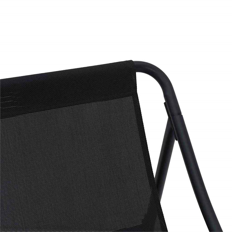 vidaXL Garden Furniture 2 pcs Black Powder-Coated Steel