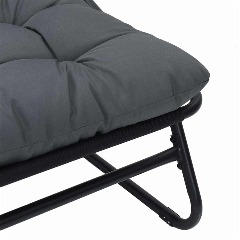vidaXL Garden Furniture 2 pcs Black Powder-Coated Steel