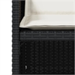vidaXL Patio Chairs with Cushions 4 pcs Black Poly Rattan