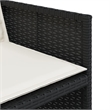 vidaXL Patio Chairs with Cushions 4 pcs Black Poly Rattan