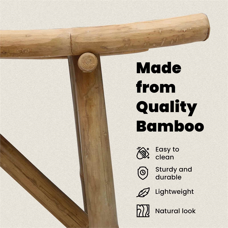 vidaXL Garden Bench 43.31 x 17.72 x 19.69 in Bamboo Natural