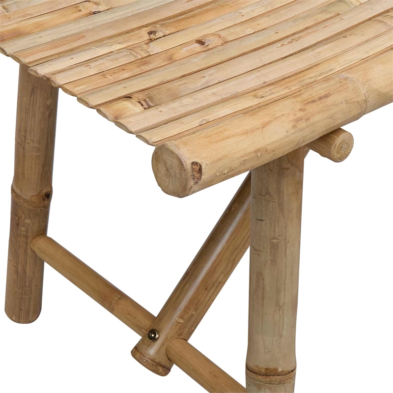 vidaXL Garden Bench 43.31 x 17.72 x 19.69 in Bamboo Natural
