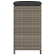 vidaXL Patio Bar Stools with Cushions 6 pcs Gray Poly Rattan