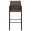 vidaXL Patio Bar Stools 2 pcs Brown Poly Rattan