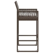 vidaXL Patio Bar Stools 2 pcs Brown Poly Rattan