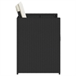 vidaXL Patio Chairs with Cushions 4 pcs Black Poly Rattan