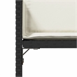 vidaXL Patio Chairs with Cushions 4 pcs Black Poly Rattan