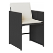 vidaXL Patio Chairs with Cushions 4 pcs Black Poly Rattan