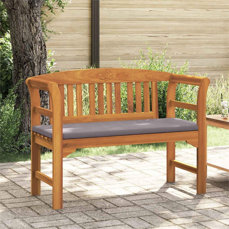 vidaXL Rose Bench Natural 44.88 x 18.11 x 32.48 in Solid Acacia Wood