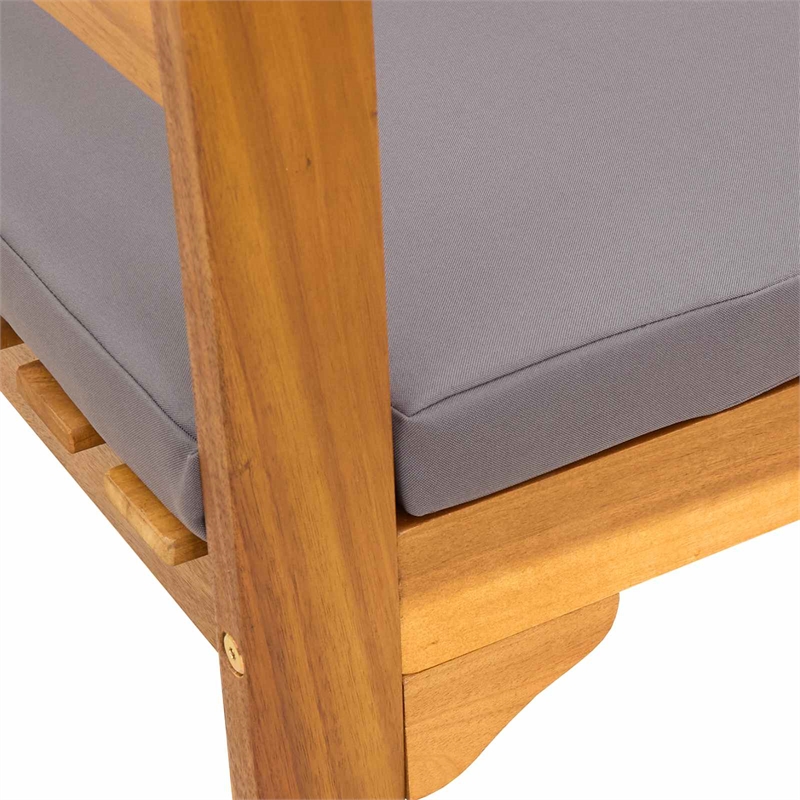 vidaXL Rose Bench Natural 44.88 x 18.11 x 32.48 in Solid Acacia Wood