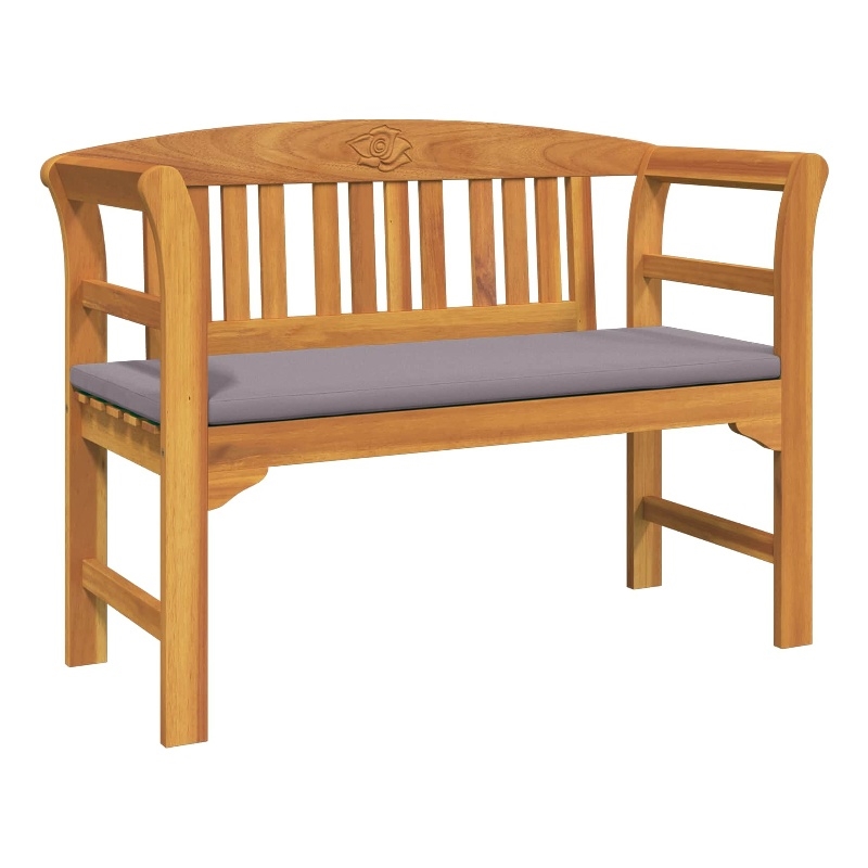vidaXL Rose Bench Natural 44.88 x 18.11 x 32.48 in Solid Acacia Wood