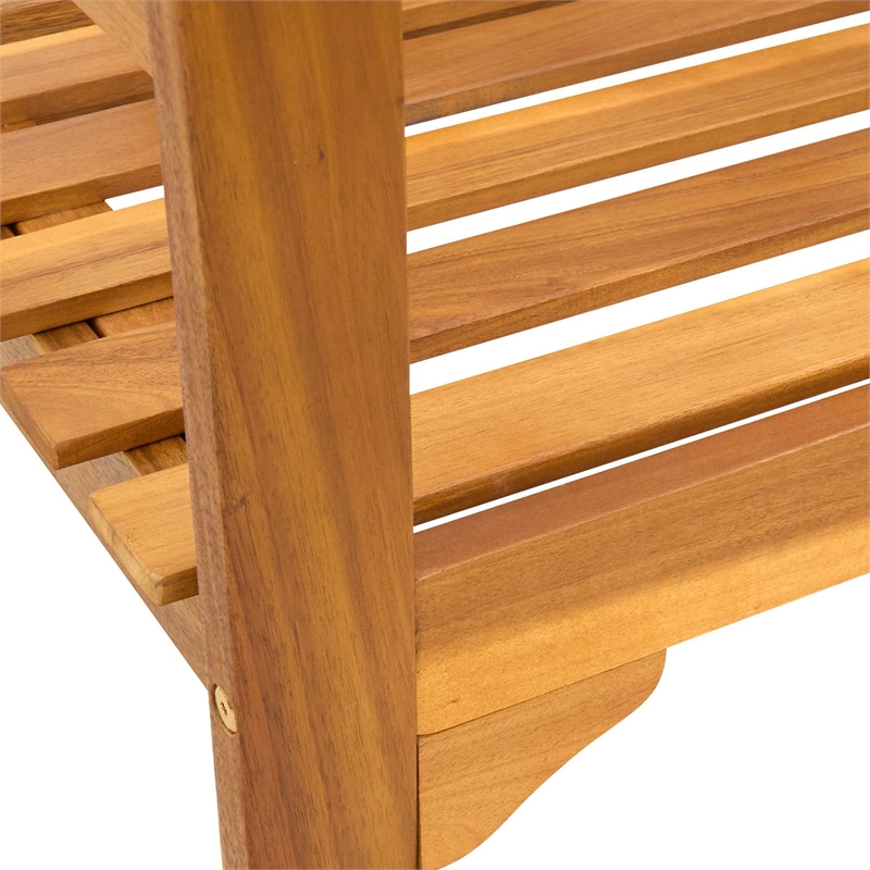 vidaXL Rose Bench Natural 26.97 x 18.11 x 32.48 in Solid Acacia Wood