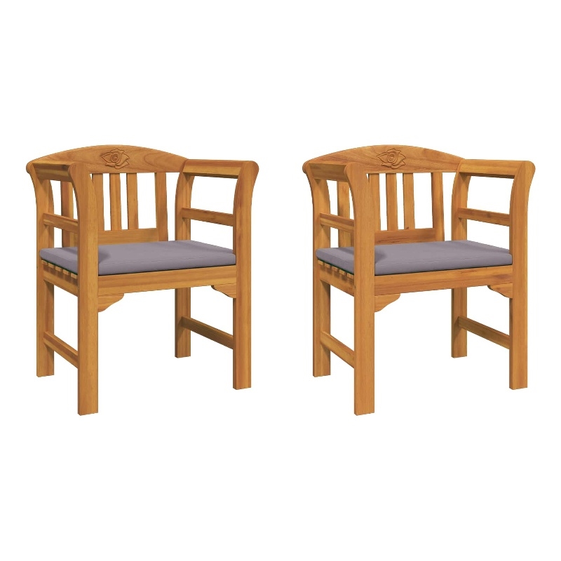 vidaXL Rose Bench Natural 26.97 x 18.11 x 32.48 in Solid Acacia Wood