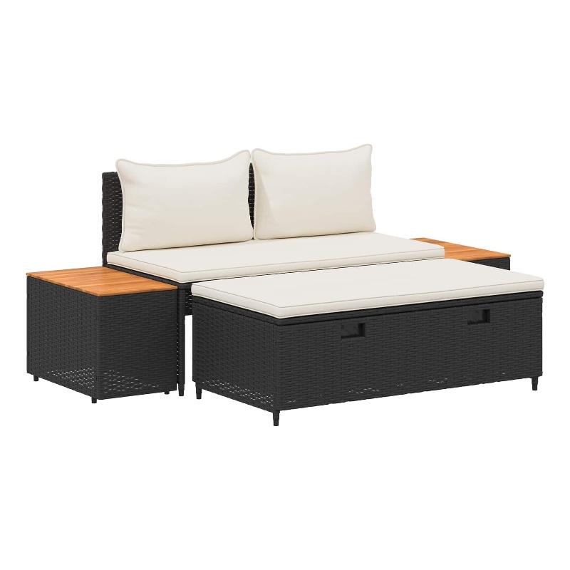 vidaXL Outdoor Sofa Set 4 -Seater 4 pcs 21.65 x 11.81 x 15.35 in