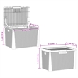 vidaXL Patio Storage Box Anthracite 33 gal PP
