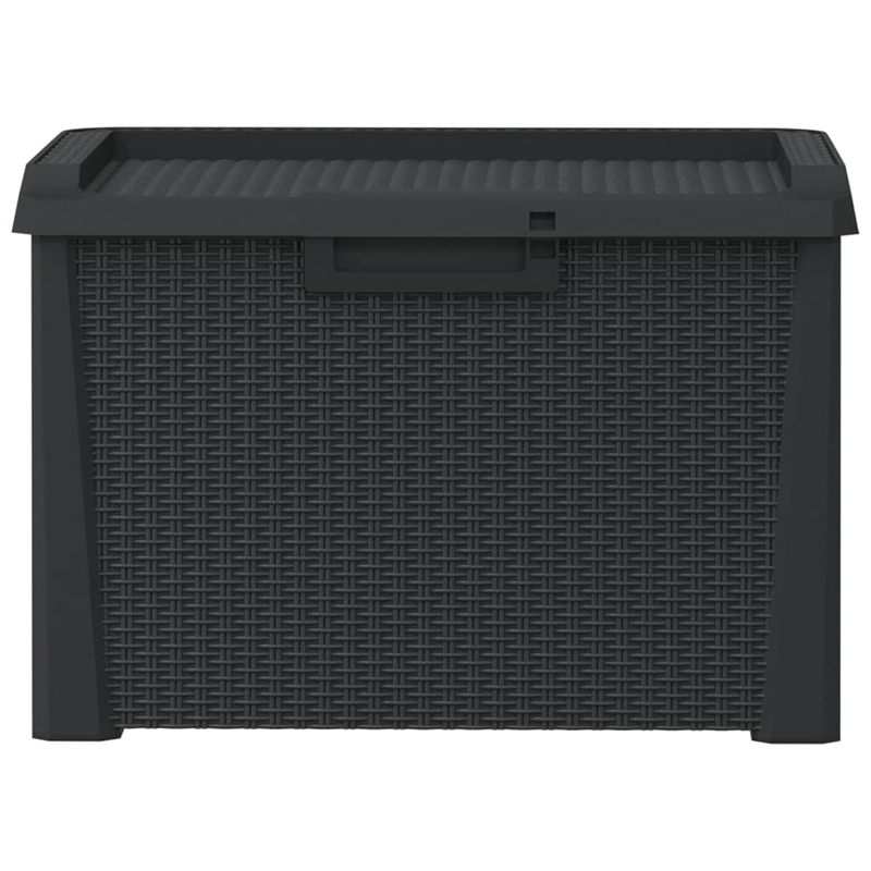 vidaXL Patio Storage Box Anthracite 33 gal PP