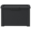 vidaXL Patio Storage Box Anthracite 33 gal PP