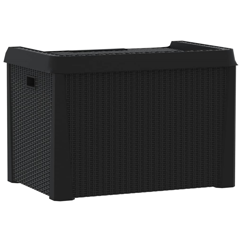 vidaXL Patio Storage Box Anthracite 33 gal PP