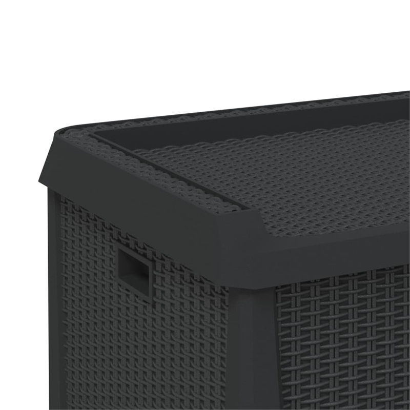 vidaXL Patio Storage Box Anthracite 33 gal PP