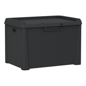 vidaXL Patio Storage Box Anthracite 33 gal PP