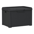 vidaXL Patio Storage Box Anthracite 33 gal PP