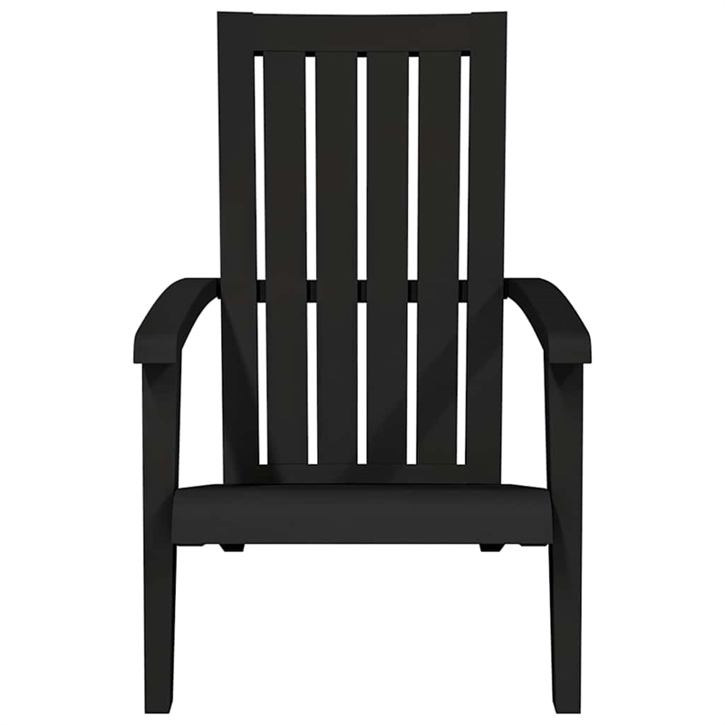 vidaXL Patio Adirondack Chairs 2 pcs Black Polypropylene