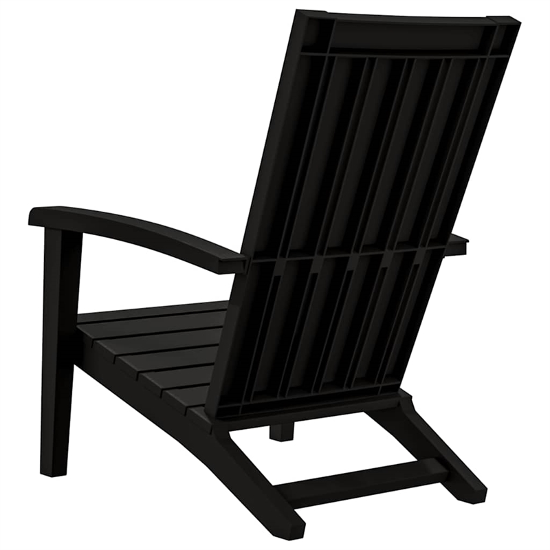 vidaXL Patio Adirondack Chairs 2 pcs Black Polypropylene